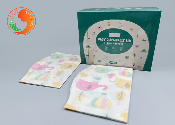 Anti Irritation Custom Disposable Bibs Anti Stain Wet Saliva for Travelling